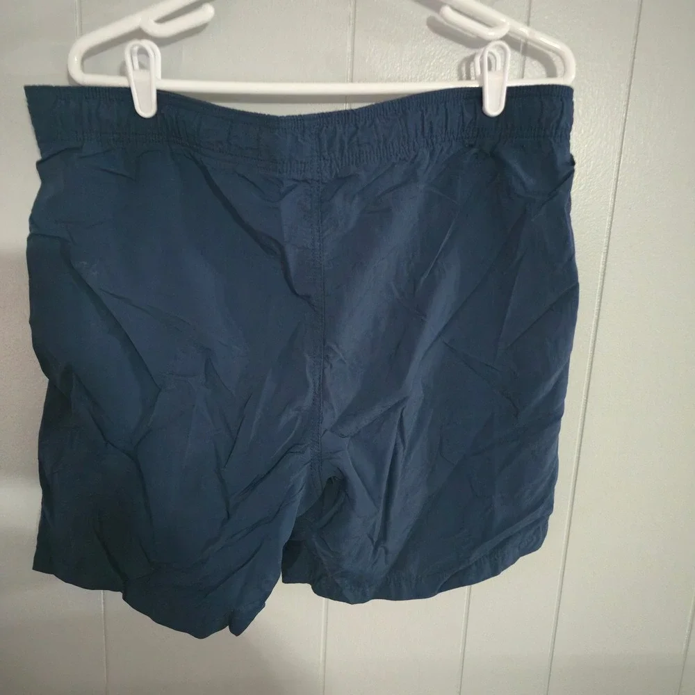 Merona Swim Trunks Mens M Blue Elastic Waist Nylon Board‎ Shorts